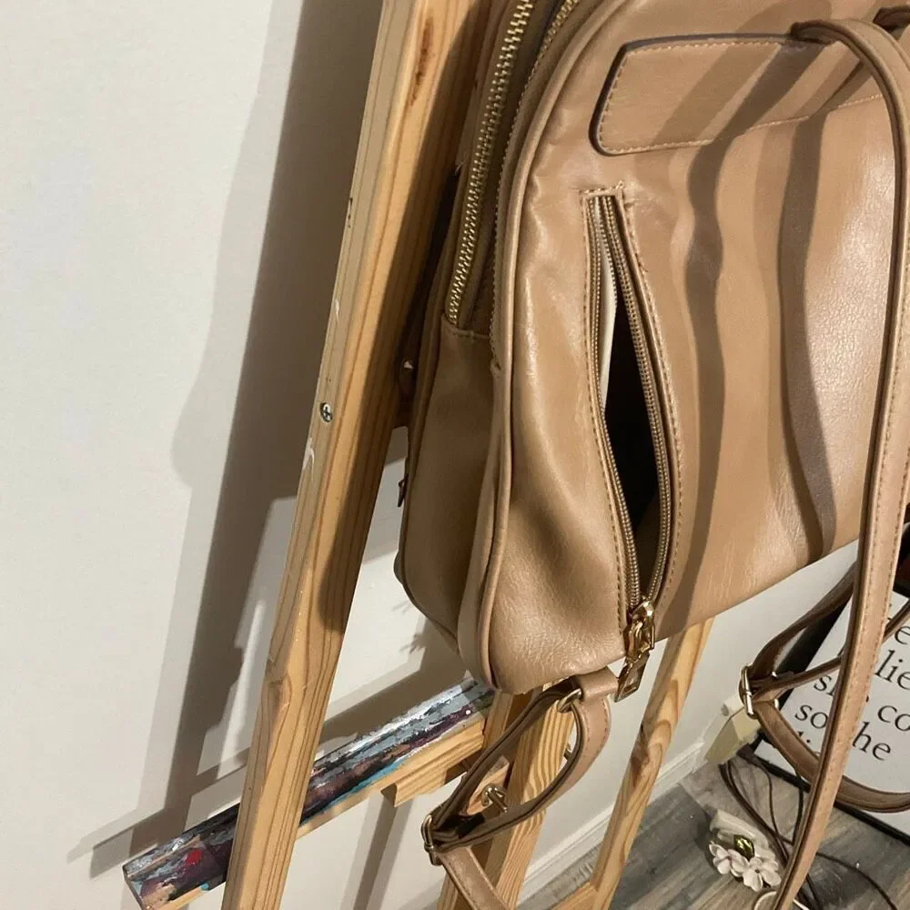 I.N.C International Concepts Giigi Backpack faux leather tan
